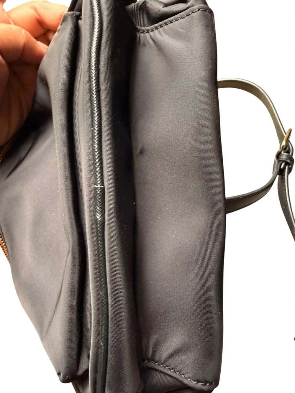 kate spade black nylon mini backpack with gold hardware - Picture 6 of 7